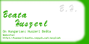 beata huszerl business card